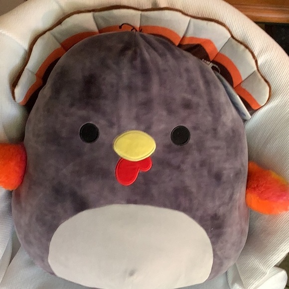 KELLYTOY SQUISHMALLOWS Gray 16” Terry Turkey Plush 2021 Thanksgiving OS - Picture 12 of 13